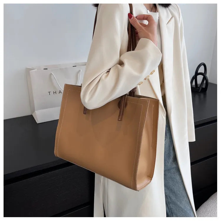 Classic Double-Handle Commuter Shoulder Bag