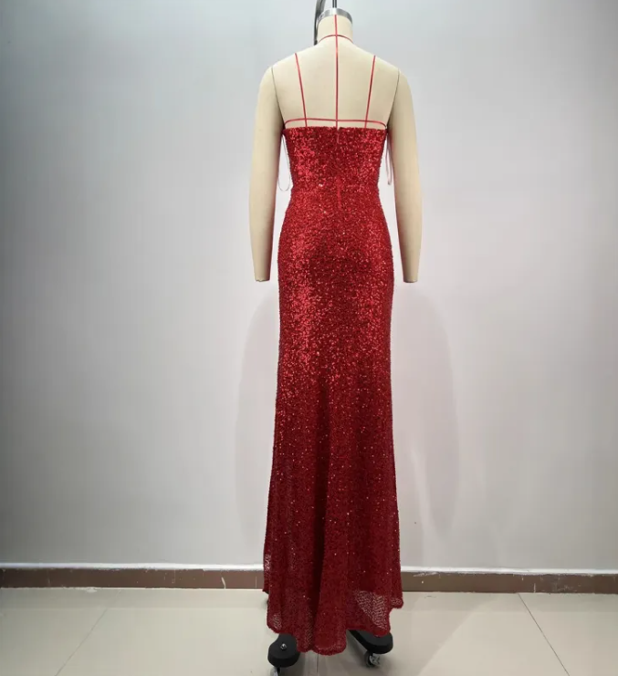 Scarlet Teardrop Sequin Set