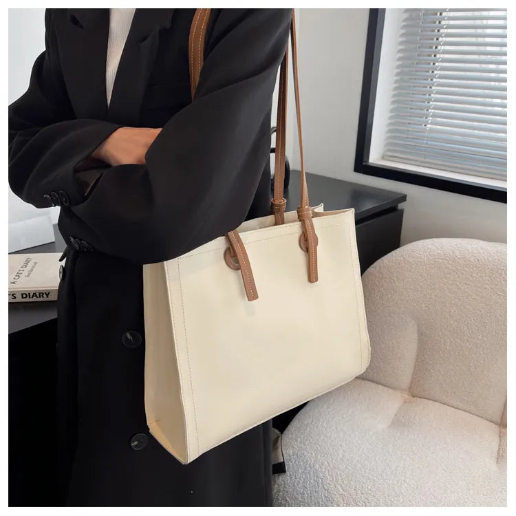 Classic Double-Handle Commuter Shoulder Bag