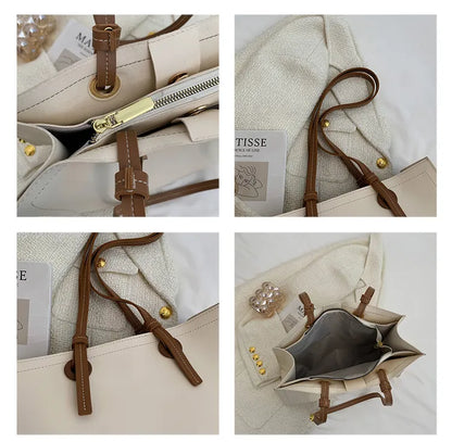 Classic Double-Handle Commuter Shoulder Bag